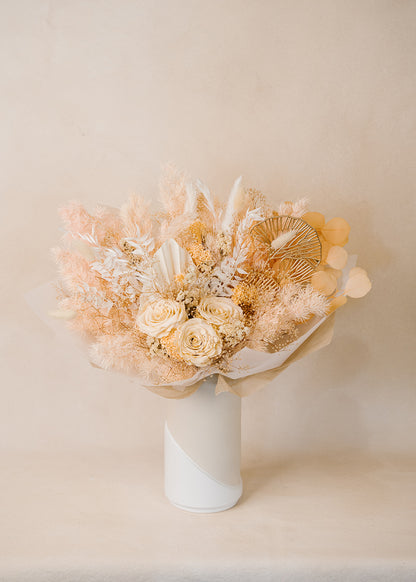 Peach Preserved Rose Bouquet