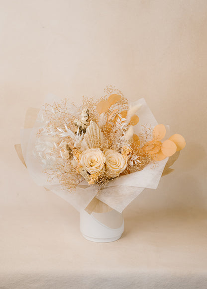 Peach Preserved Rose Bouquet