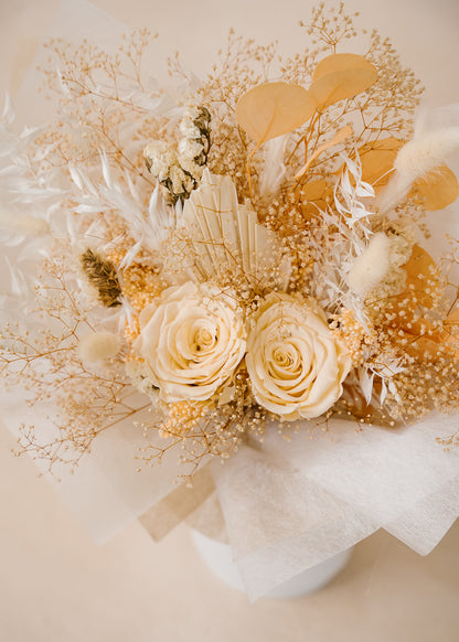 Peach Preserved Rose Bouquet