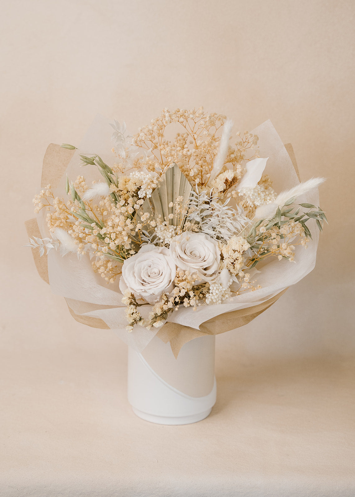 Ivory Preserved Rose Bouquet