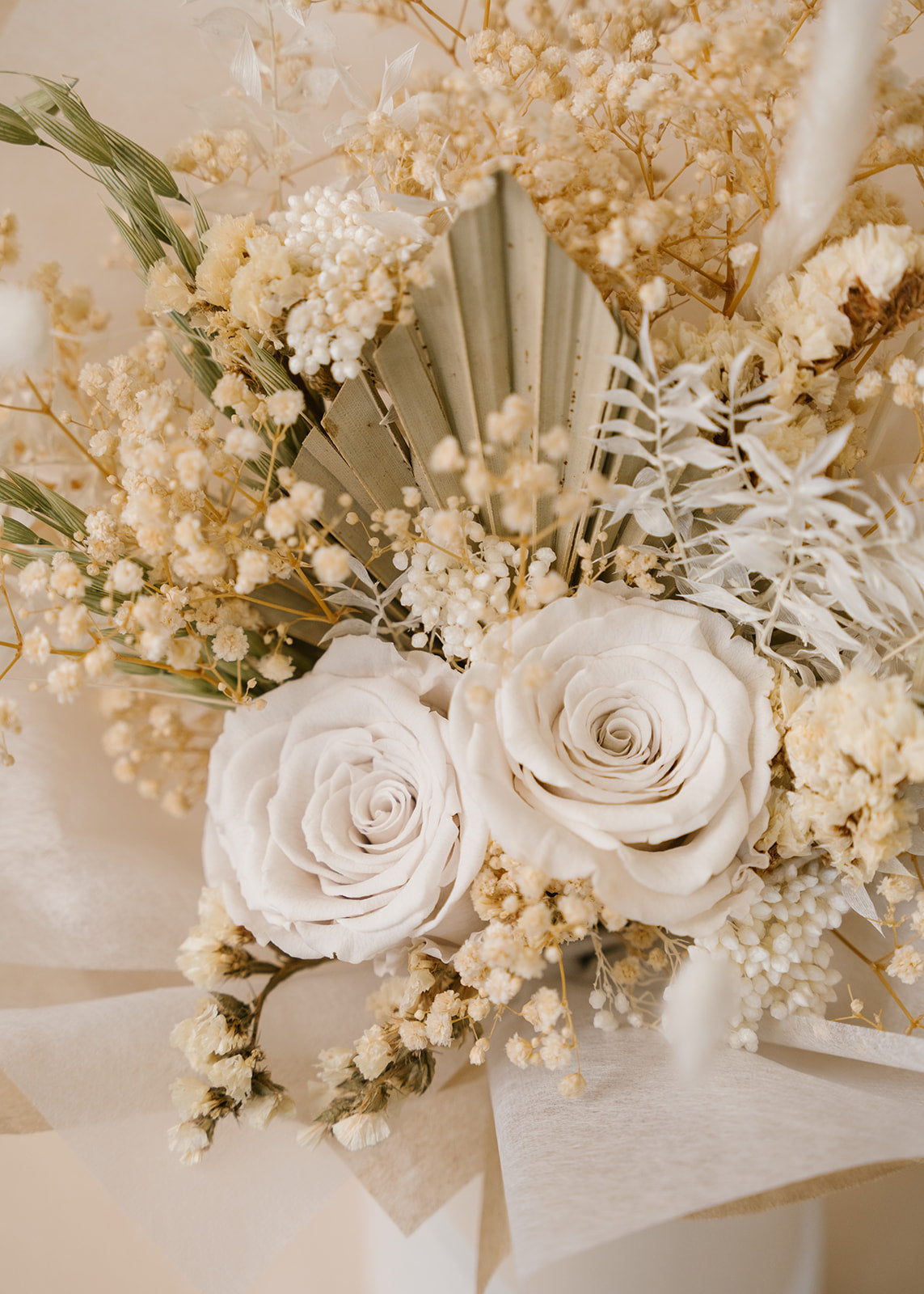 Ivory Preserved Rose Bouquet