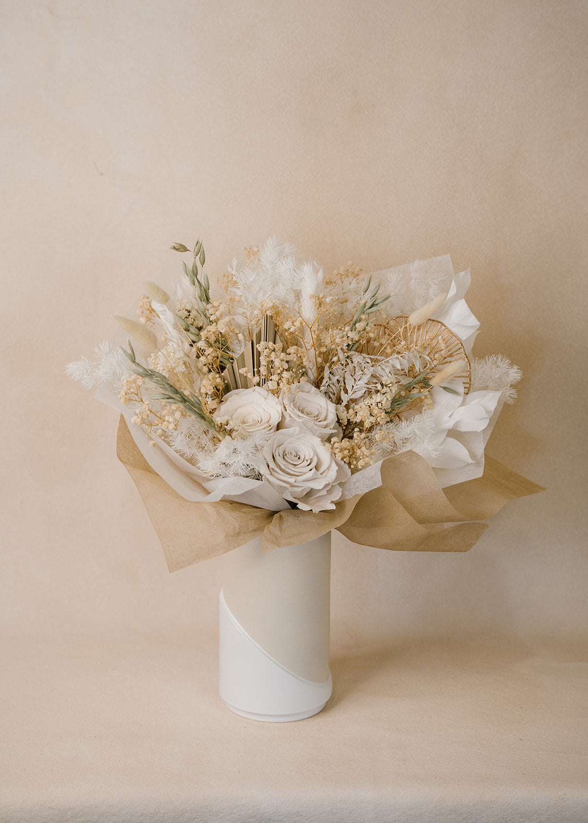 Ivory Preserved Rose Bouquet