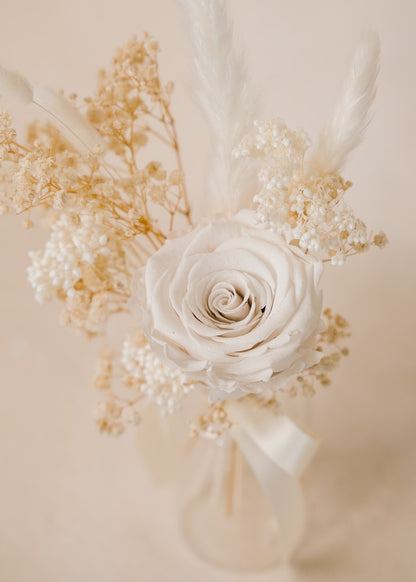 Ivory Rose Cloche Arrangement