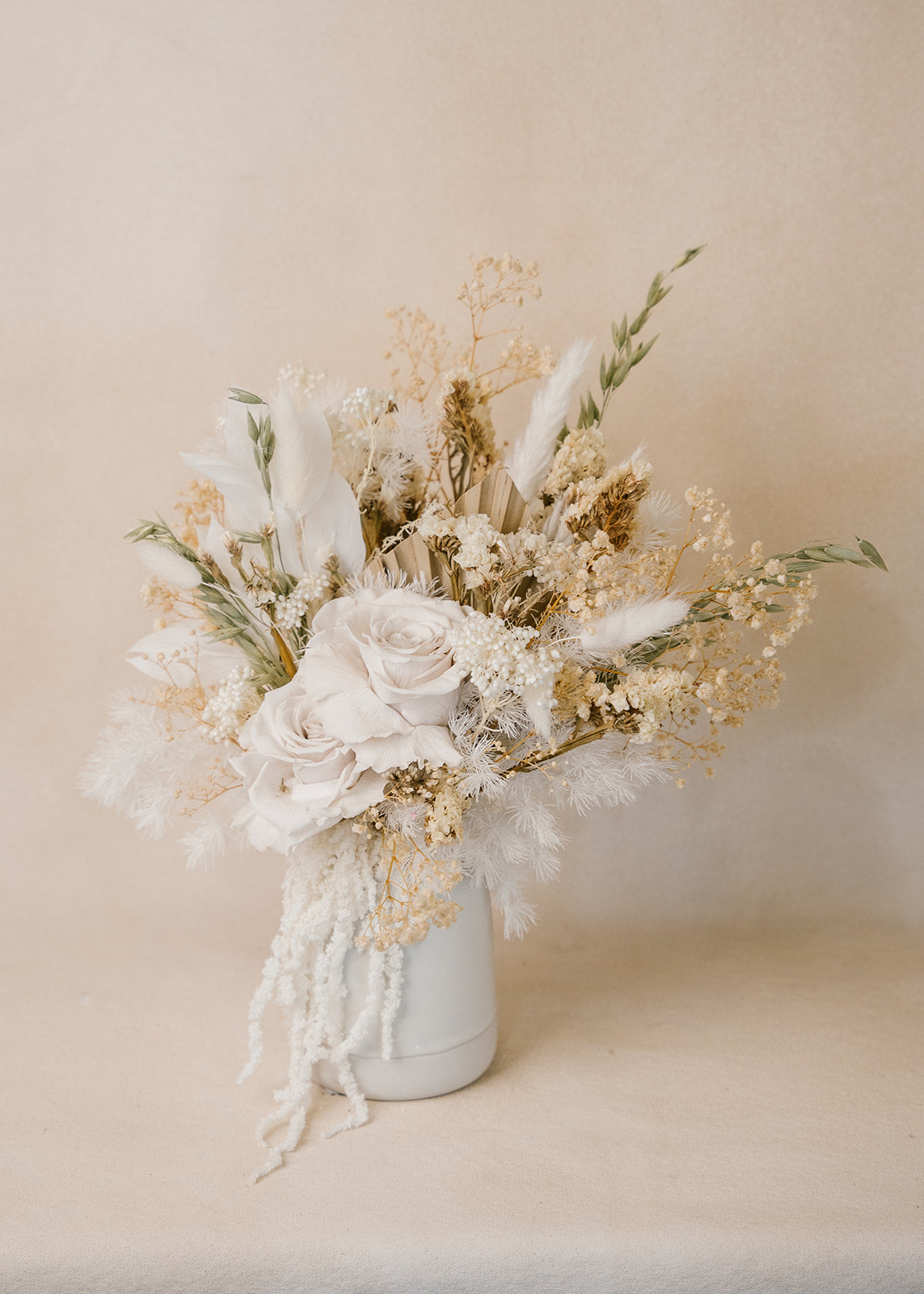 Ivory Double Rose Arrangement