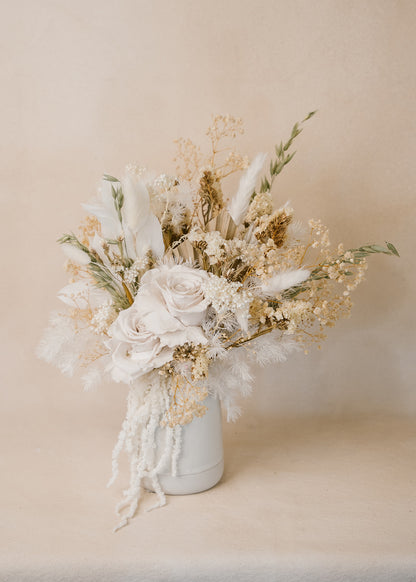 Ivory Double Rose Arrangement