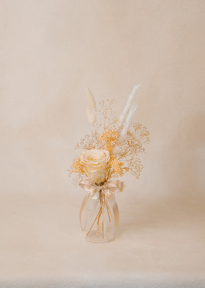 Peach Rose Cloche Arrangement