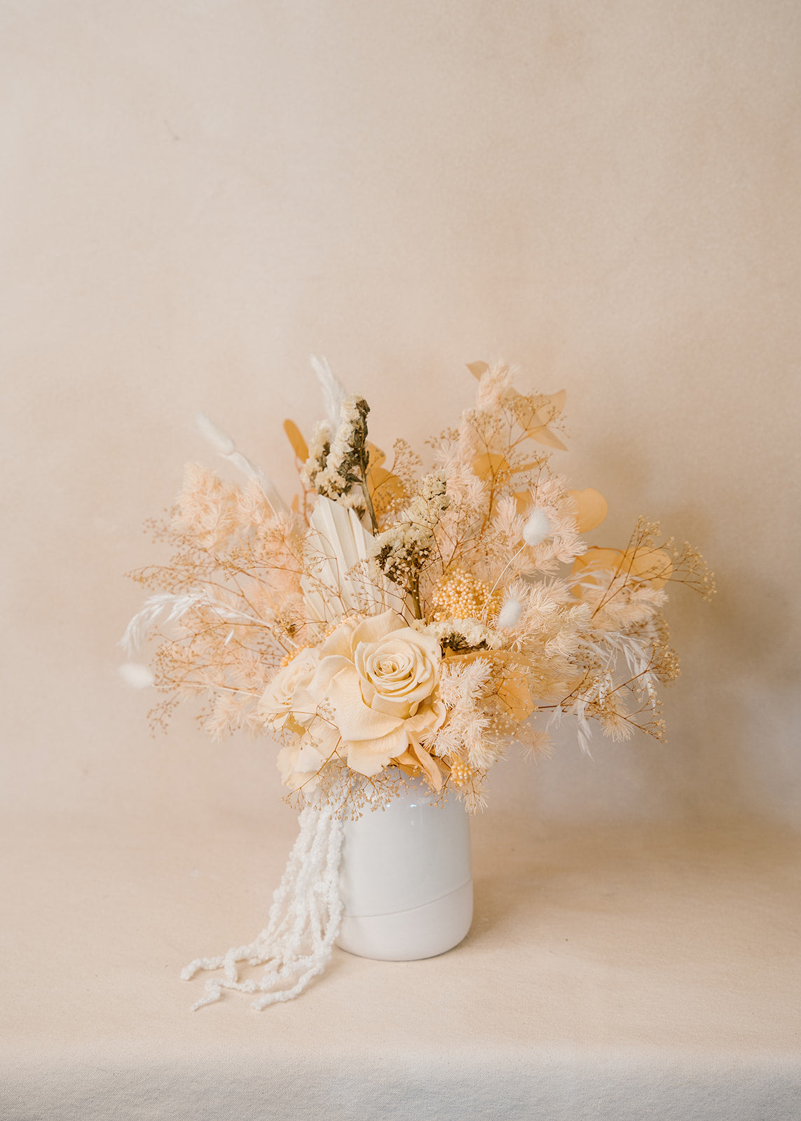 Peach Double Rose Arrangement