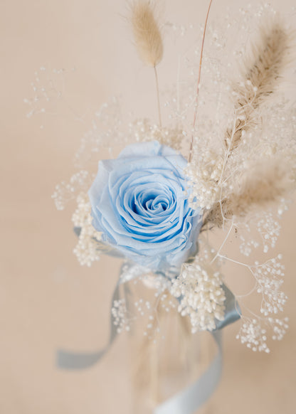 Blue Rose Cloche Arrangement