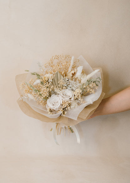 Ivory Preserved Rose Bouquet