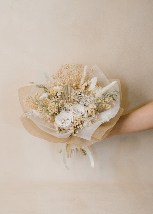 Ivory Double Rose Bouquet