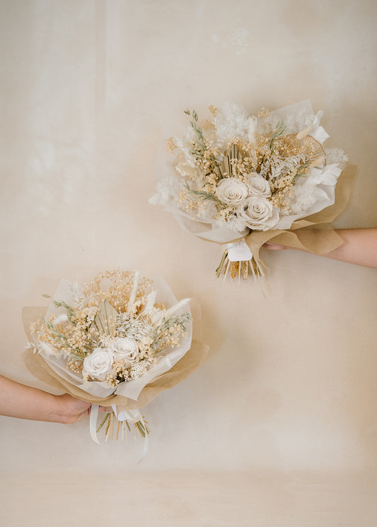 Ivory Preserved Rose Bouquet