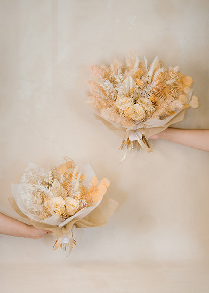 Peach Preserved Rose Bouquet