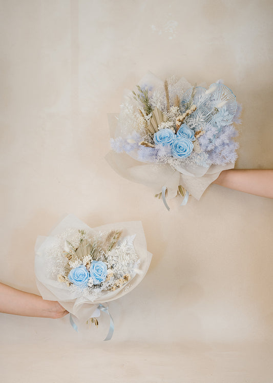 Blue Preserved Rose Bouquet