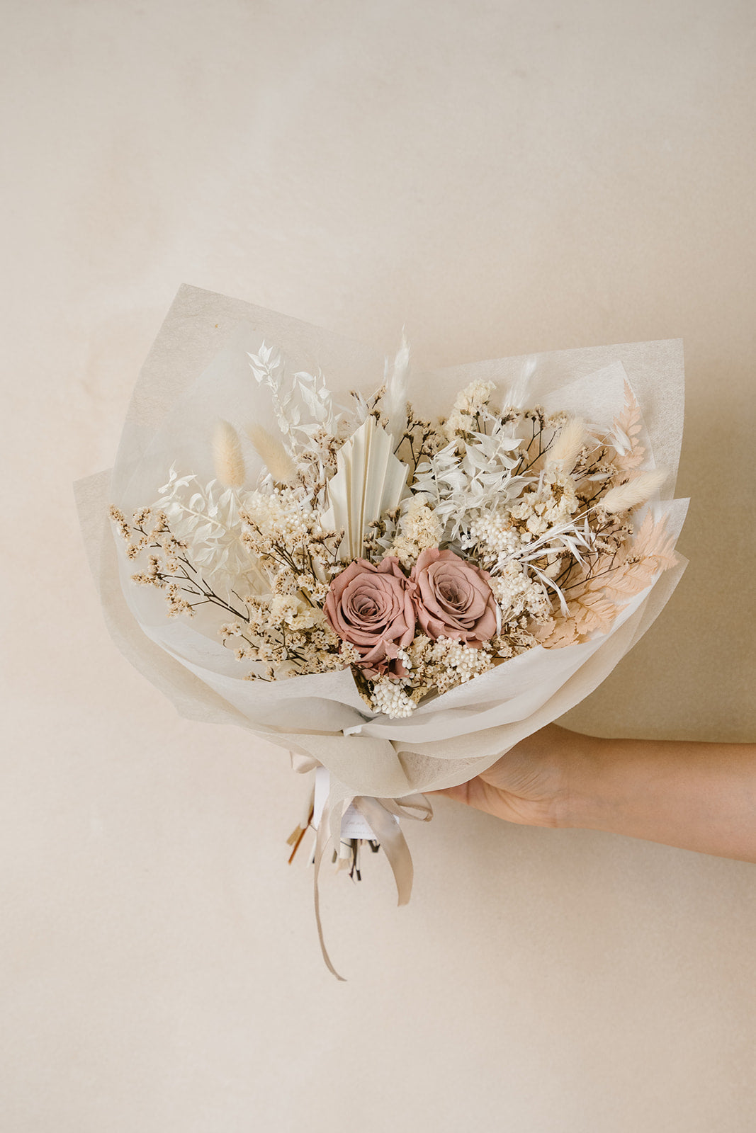 Mauve Double Rose Bouquet