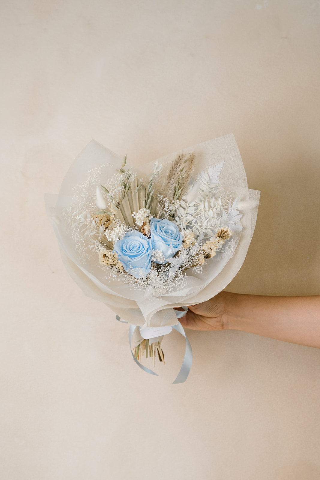 Blue Preserved Rose Bouquet