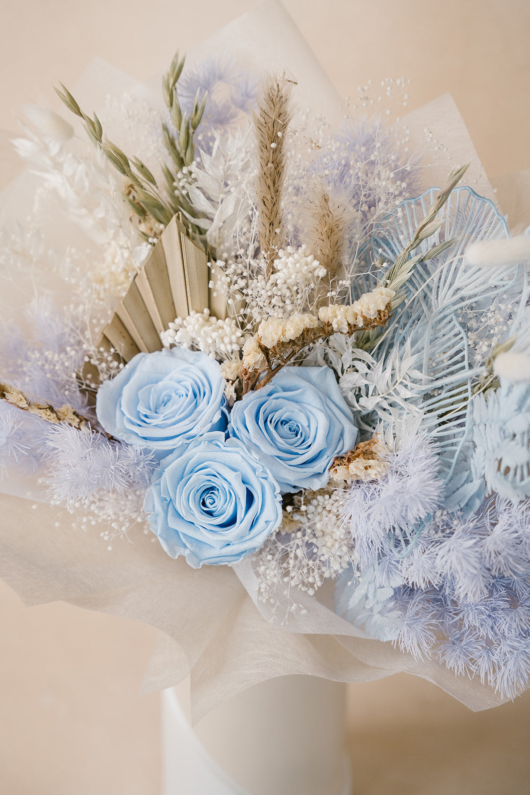 Blue Triple Rose Bouquet